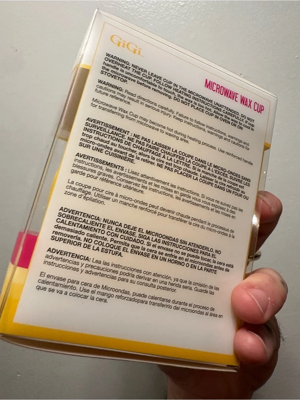 Gigi microwave wax